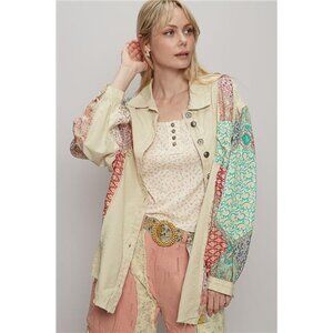 POL Printed Button Up Oversized Shirt
